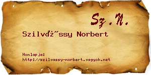 Szilvássy Norbert névjegykártya